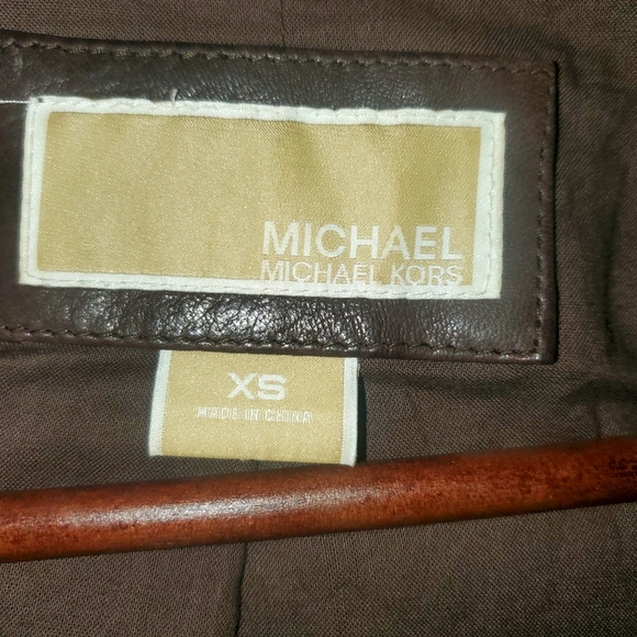 SOLD 100% leather Michael Kors jacket . like new - Picture 2 of 4